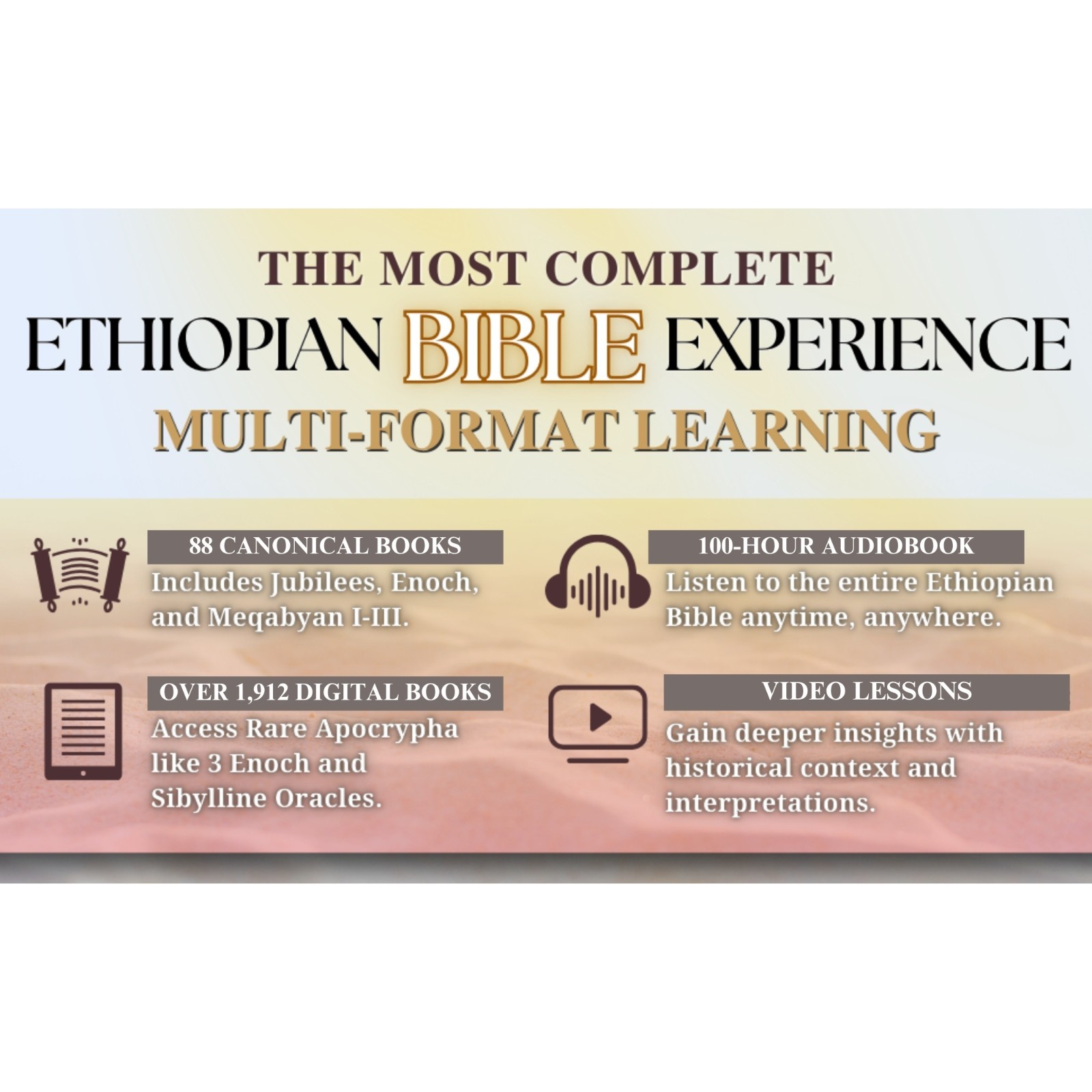 THE COMPLETE ETHIOPIAN BIBLE: 88 Books including Missing Apocrypha (HARDCOVER)