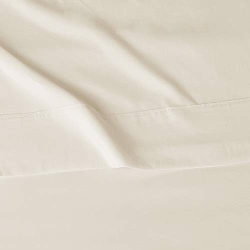 4 Piece Deluxe Microfiber Bed Sheets Size, Solid Queen Beige