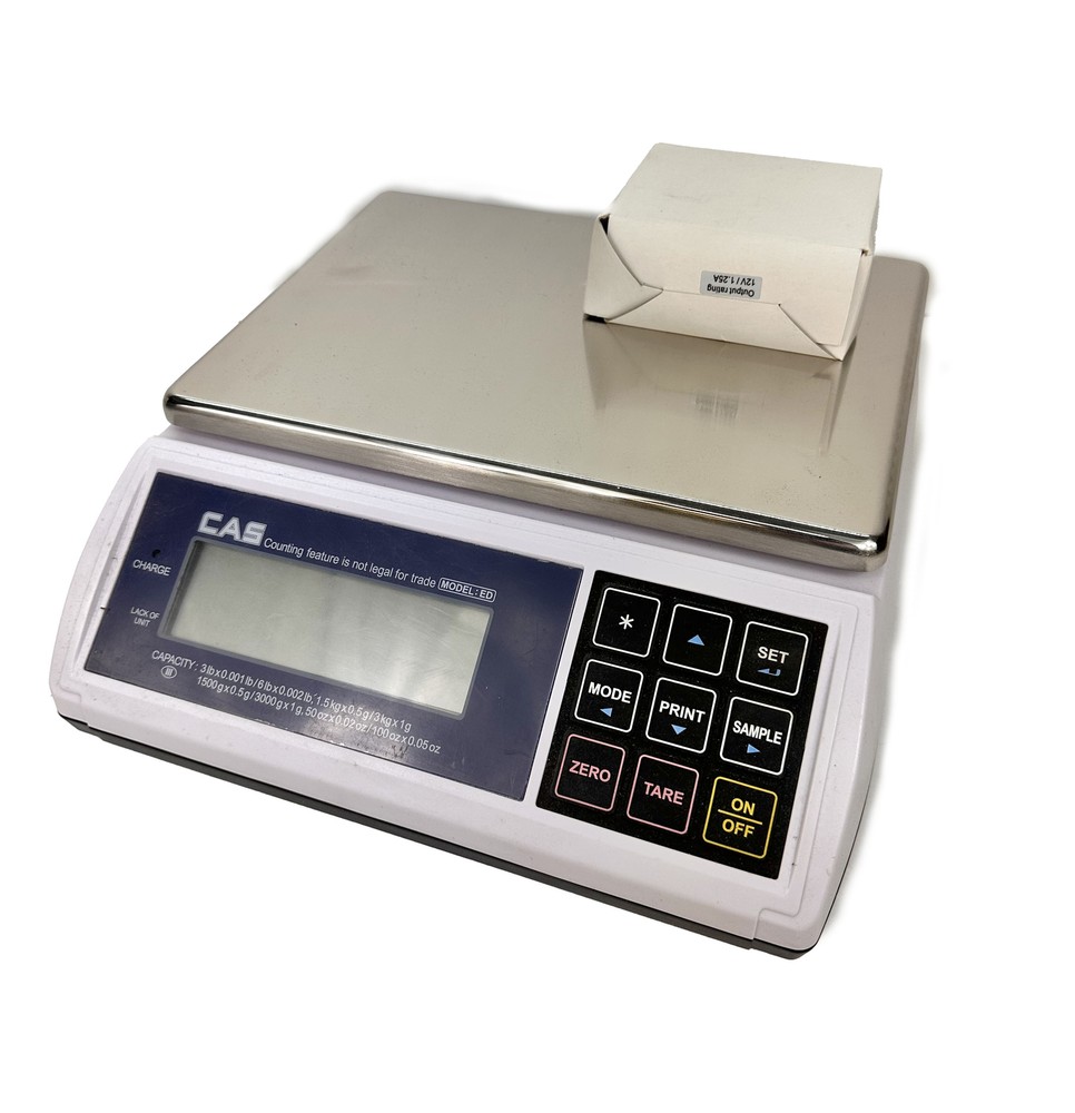 CAS ED Bench Scale 3/6 Lb Dual Range Multifunction Counting Scale