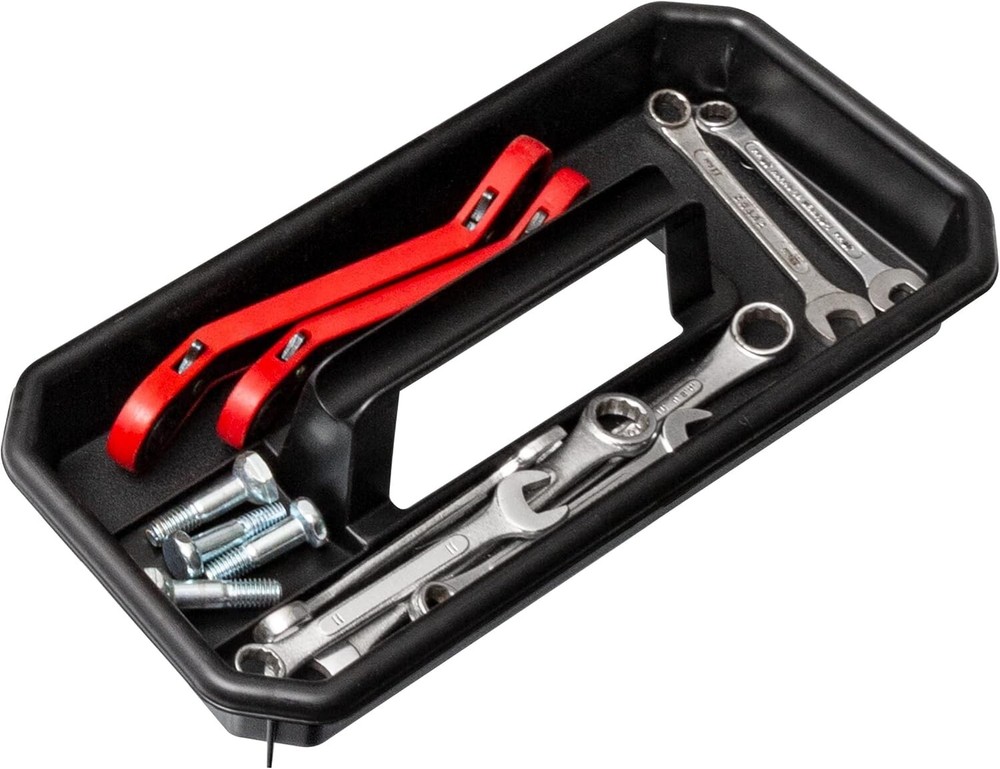 Durable 14-Inch Plastic Toolbox with Removable Tray - Perfect for Tools & Crafts
