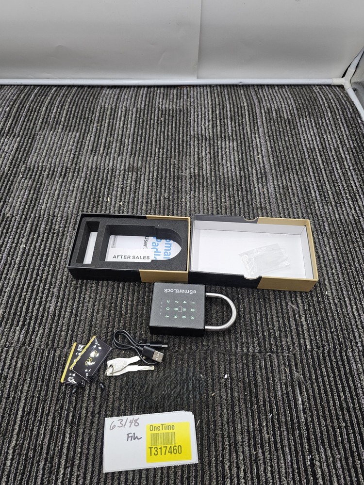 Pothunder Heavy Duty Smart Padlock, Gate Lock Padlock with Key Code and RFID