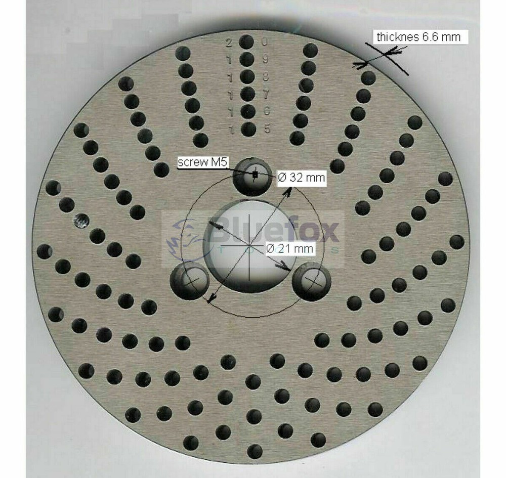 6" Precision Horizontal Vertical Rotary Table & Index plates set, dividing plate
