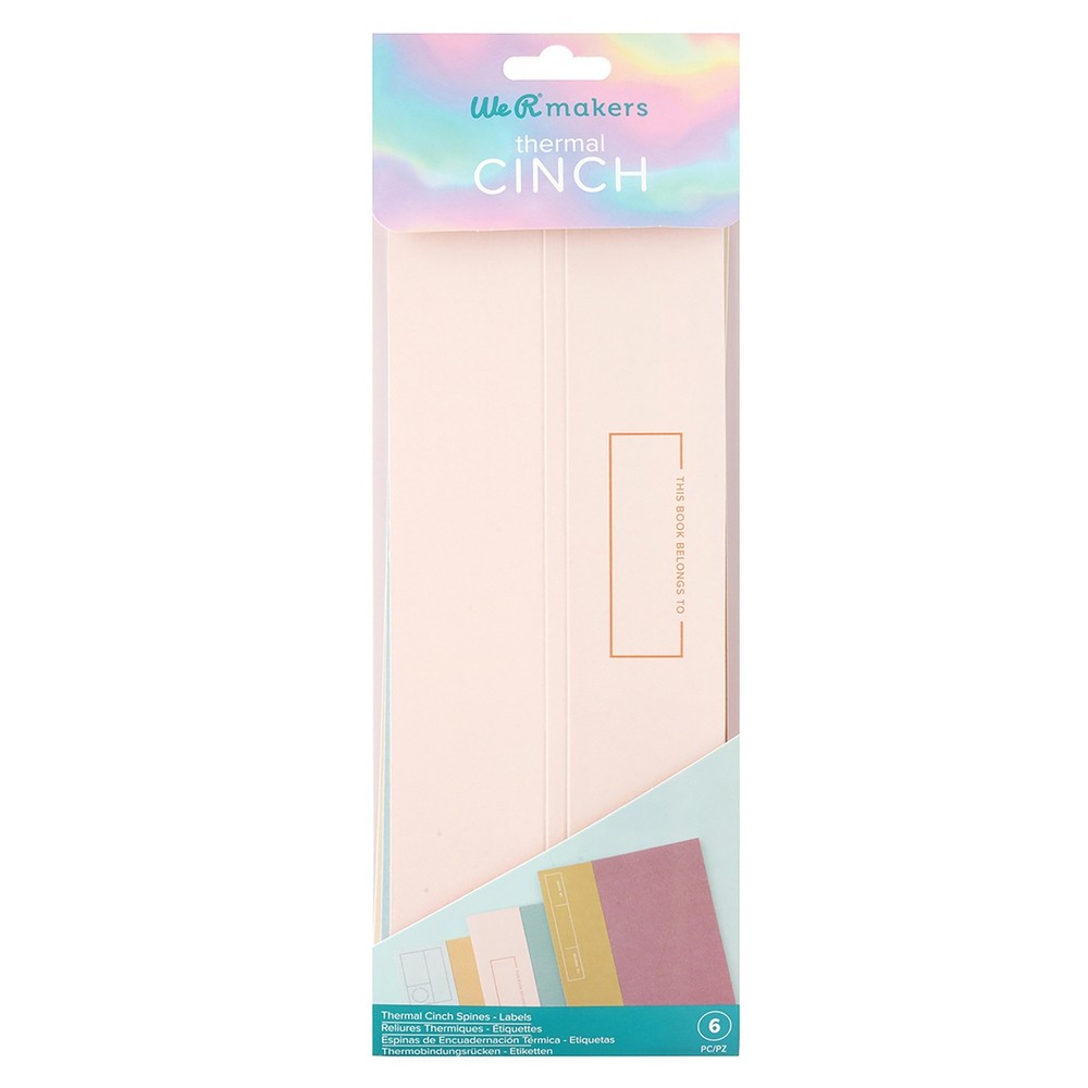We R Thermal Cinch Binding Spine 6/Pkg-Label - 2 Pack
