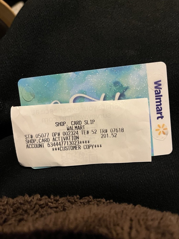 walmart gift card 201.52$