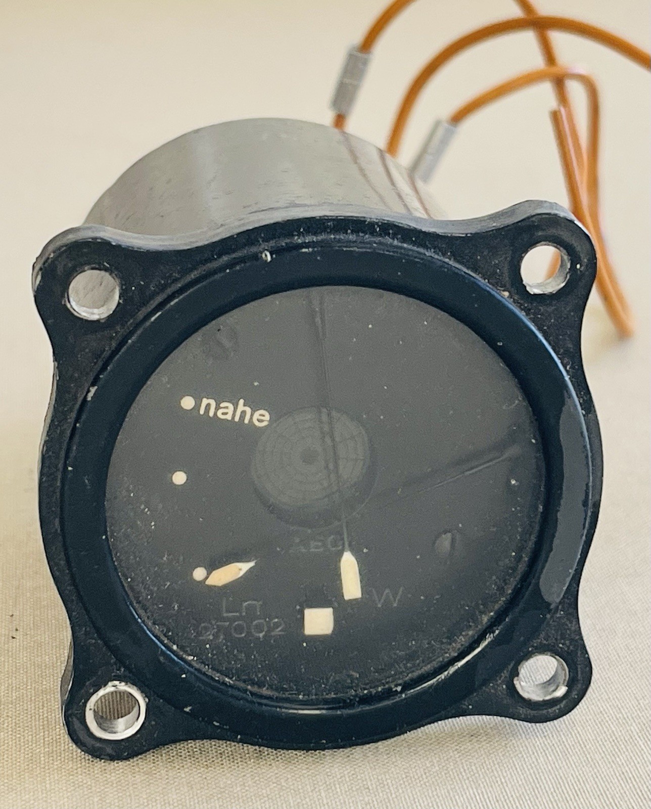 WW II German Aircraft HOMING INDICATOR AFN2 Ln 27002 w/light bulb, bezel