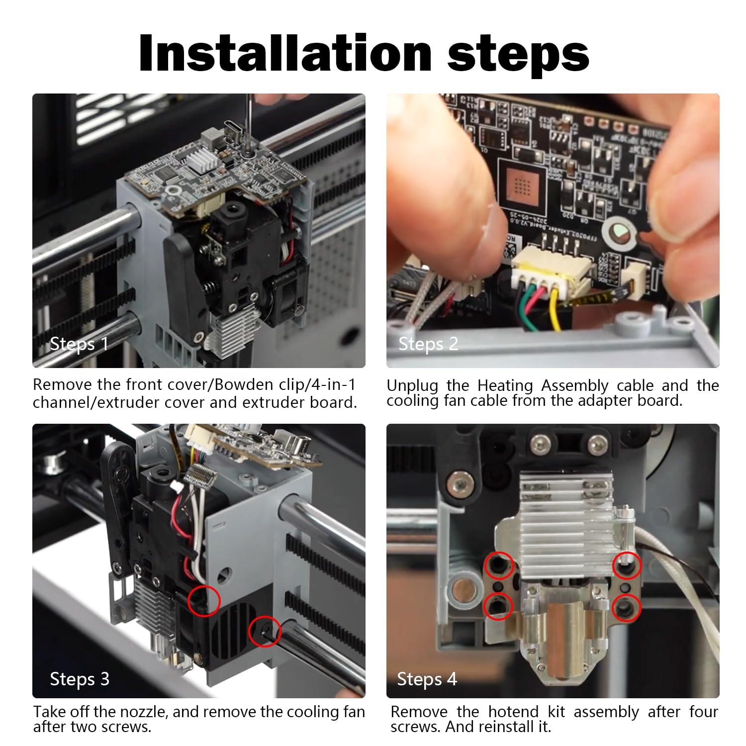 Flashforge Heating Assembly Kit for Flashforge AD5X Hot End Heating Component US