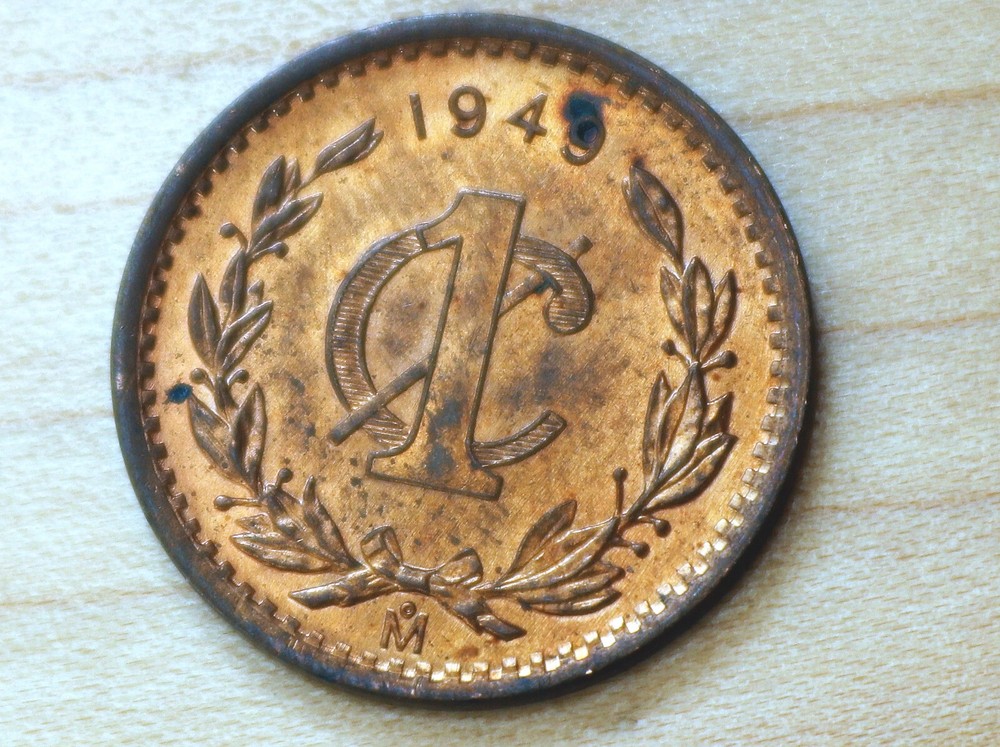 1949 Mexico 1 Centavo