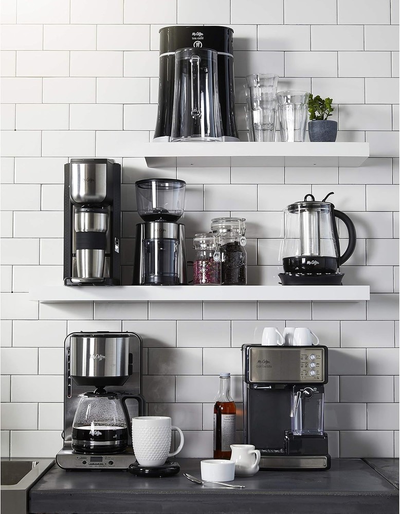 Automatic Burr Mill Coffee Grinder with 18 Custom Grinders Silver