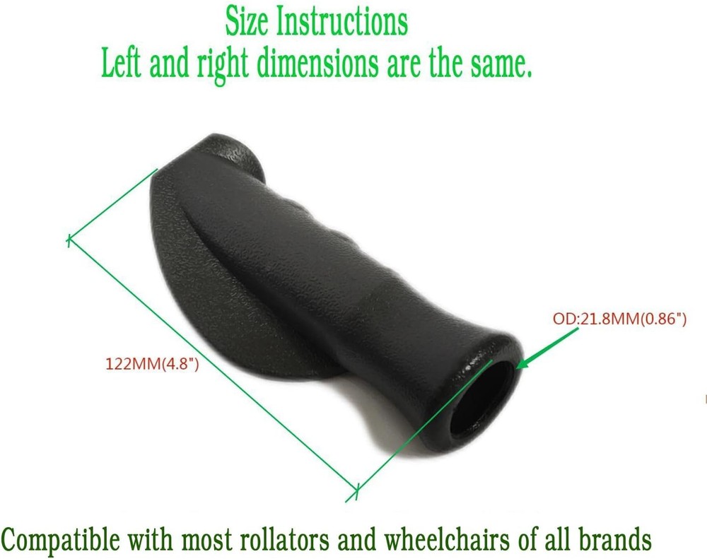 ComsenMed Universal Rollator Hand Grip,Replacement Parts for Black