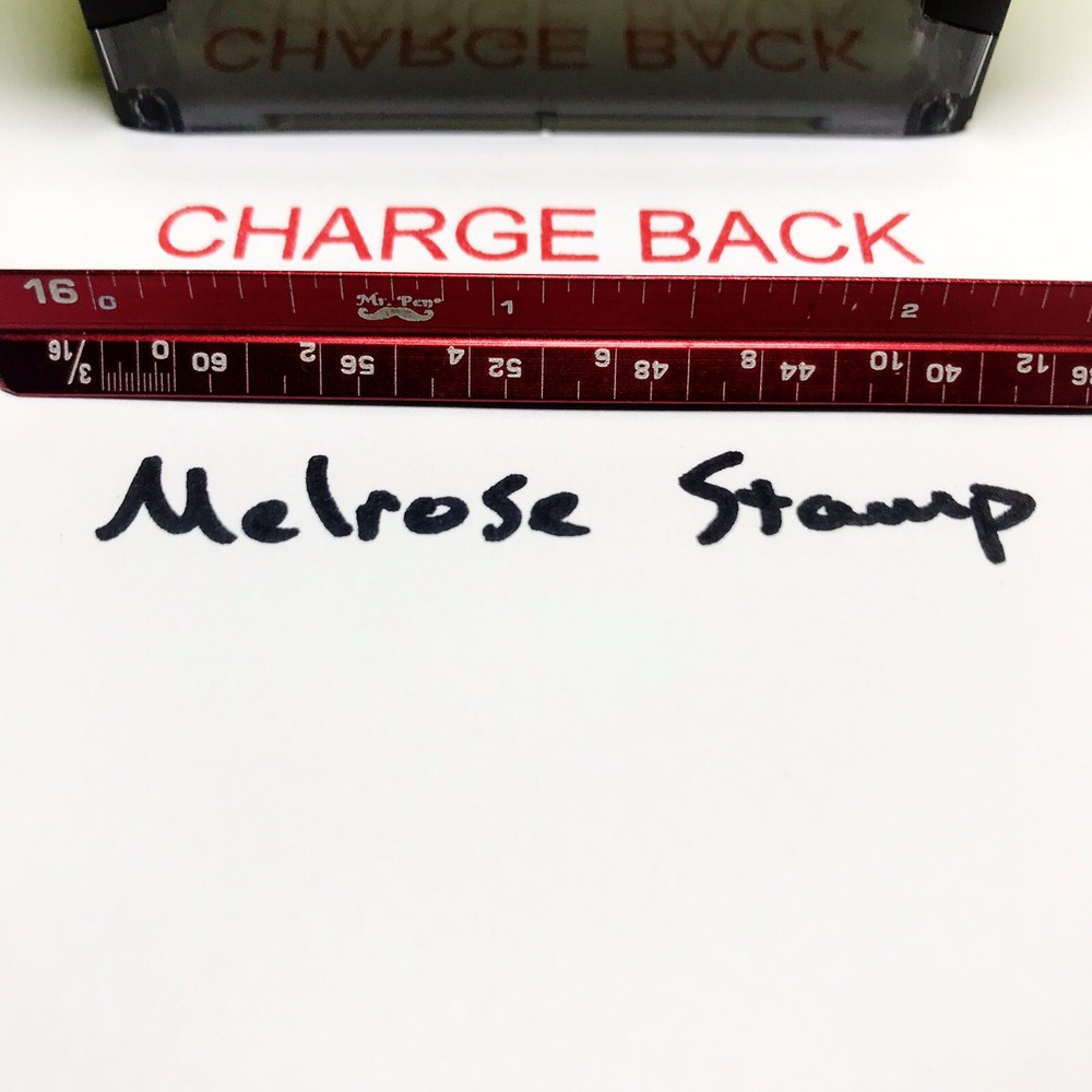 Charge Back Rubber Stamp Red Ink Self Inking Ideal 4913