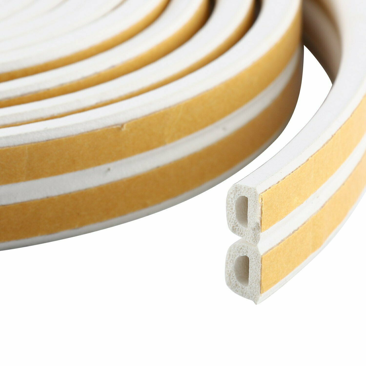 33ft Soundproof Weather Stripping Door Kit Self-Adhesive Rubber Door Seal Strip