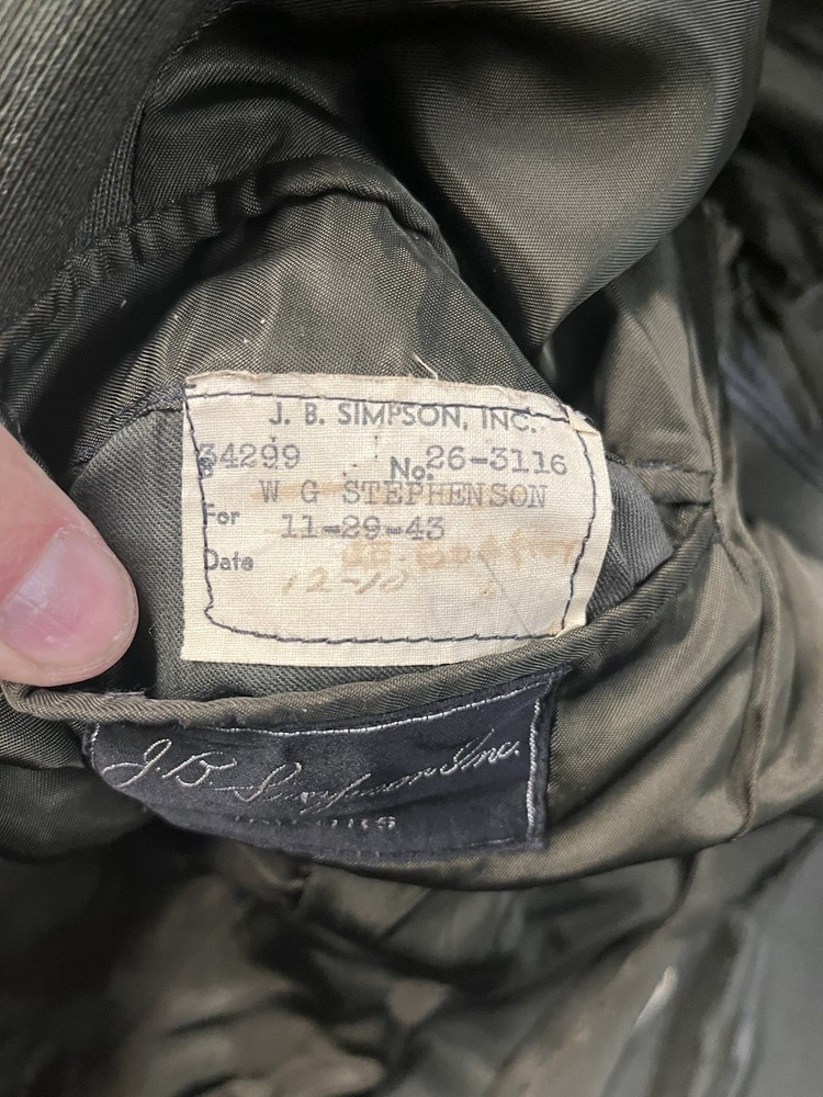 WWII USN Navy Aviator Uniform Jacket Named