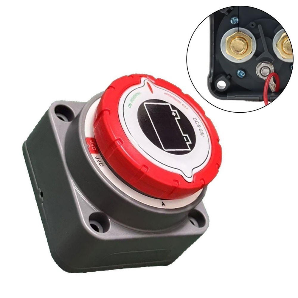 Multi Vehicle Compatible Battery Disconnect Switch 300A with Voltage Display