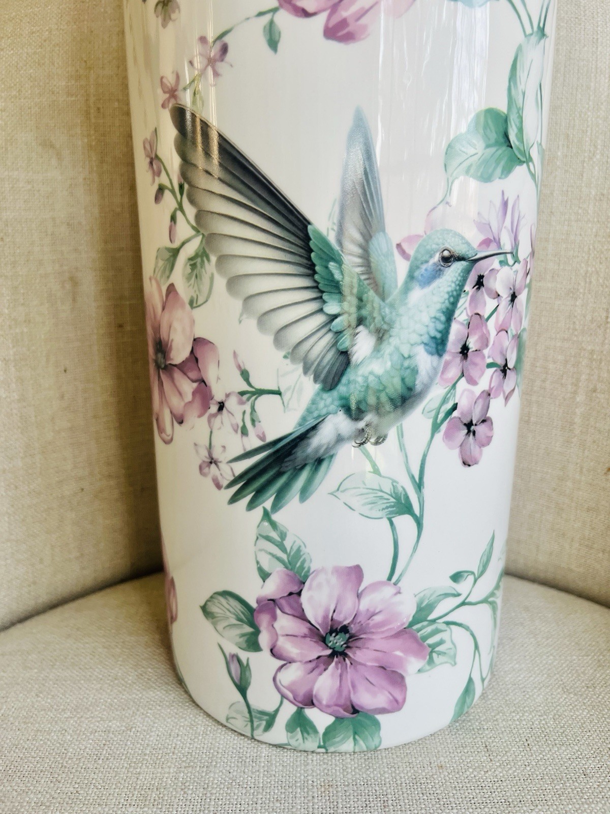 Beautiful Colorful Flower Bird Umbrella Stand Holder Floral /Vase NICE