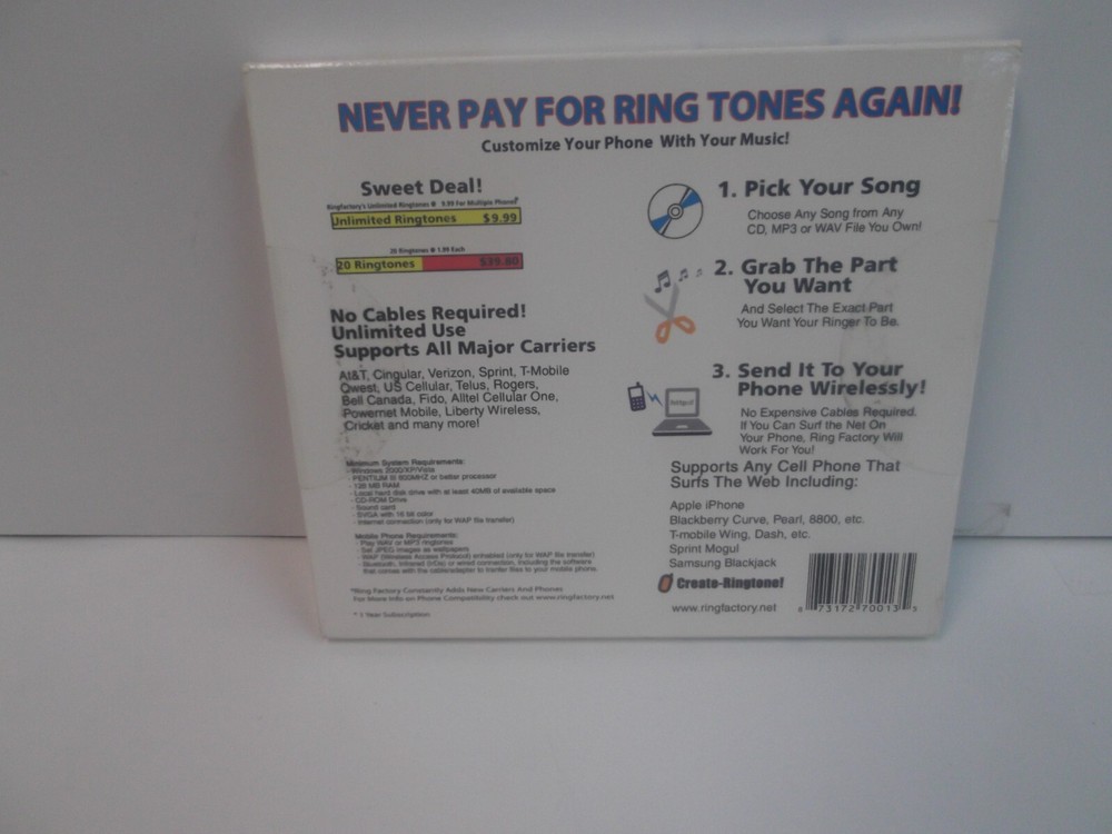 Ringfactory PC CD ROM BRAND NEW