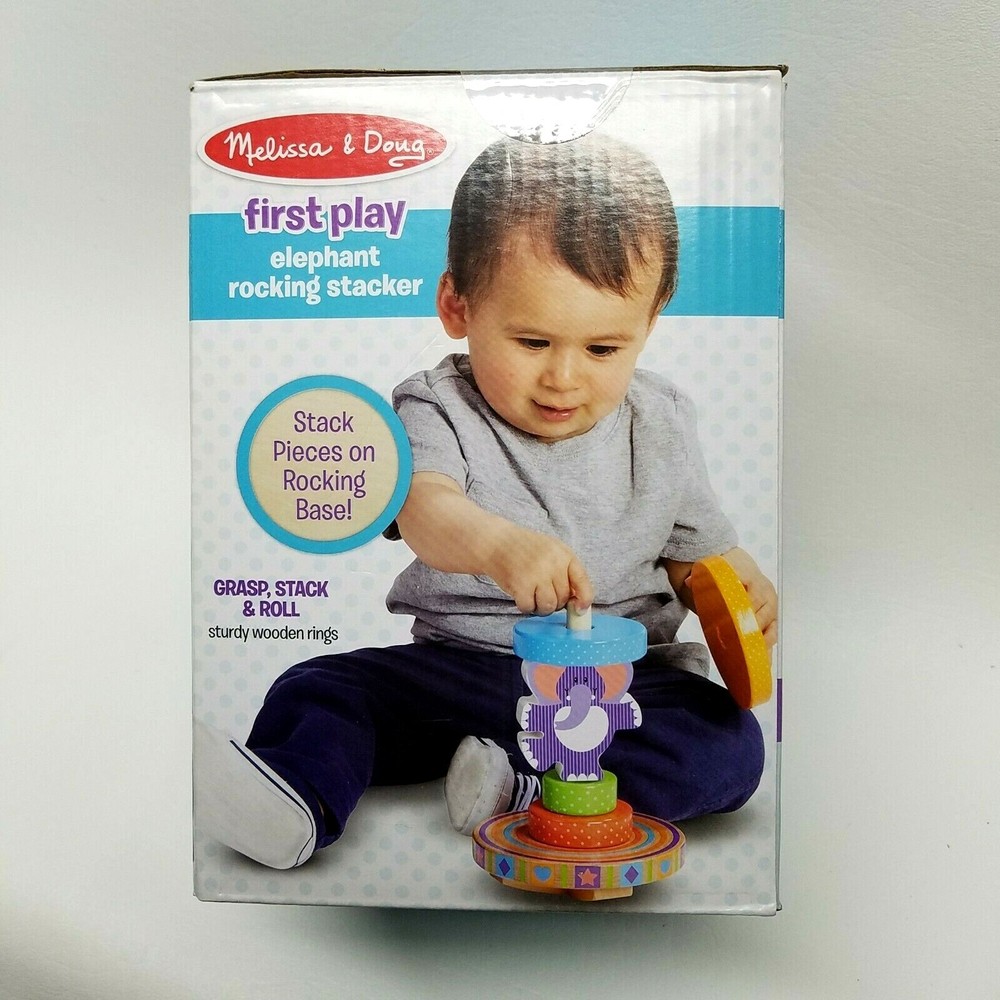 Melissa & Doug, FIRST PLAY ELEPHANT ROCKING STACKER, 12 Months +, New