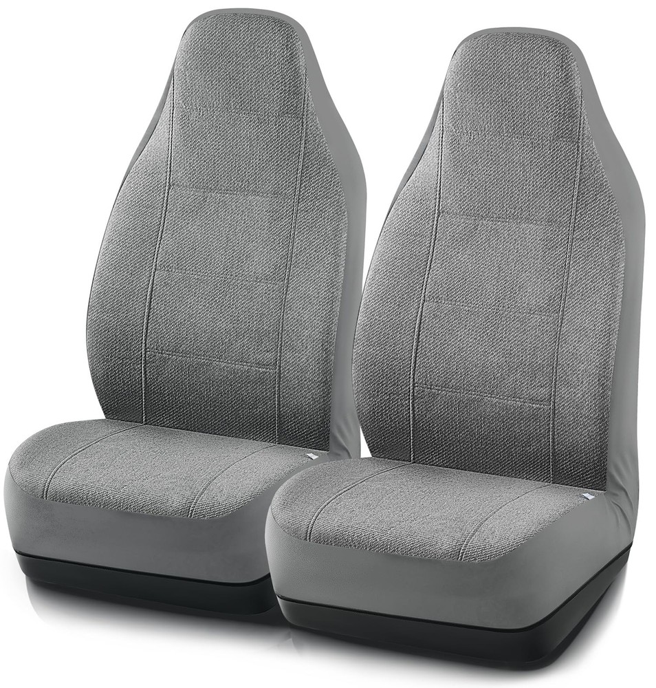 Road Comforts Car Seat Covers for Front Seat, High Back Back, gray