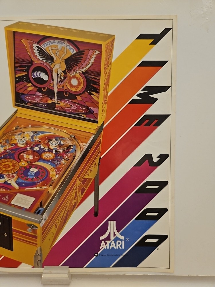Atari Time 2000 Pinball Machine FLYER 1977 Ad Promo Insert Brochure Original