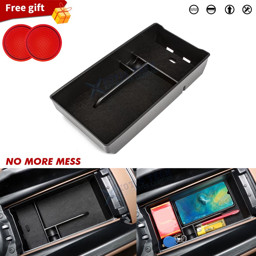 Black Console Armrest Box Insert Storage Case For Mercedes-Benz E Class 2021-23