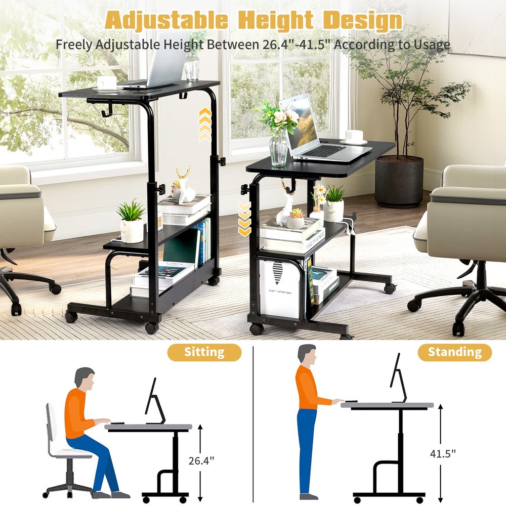 15MM Particle Board with Melamine Coating Adjustable Computer Desk