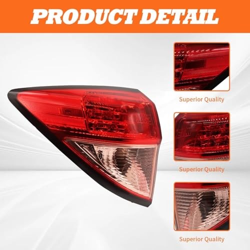 Driver Side Outer Tail Light Red Compatible with HRV HR-V 2016 2017 2018 Left