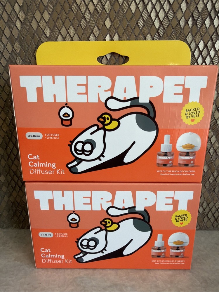 TheraPetMD Cat Calming Diffuser Kit White 60-Day 1 Diffuser + 2x48mL- 2 Pack
