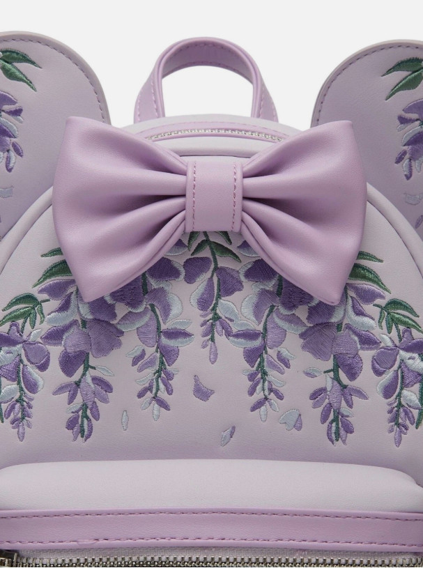 Loungefly Mini Backpack: MINNIE MOUSE WISTERIA Scented Floral Purple Lavender