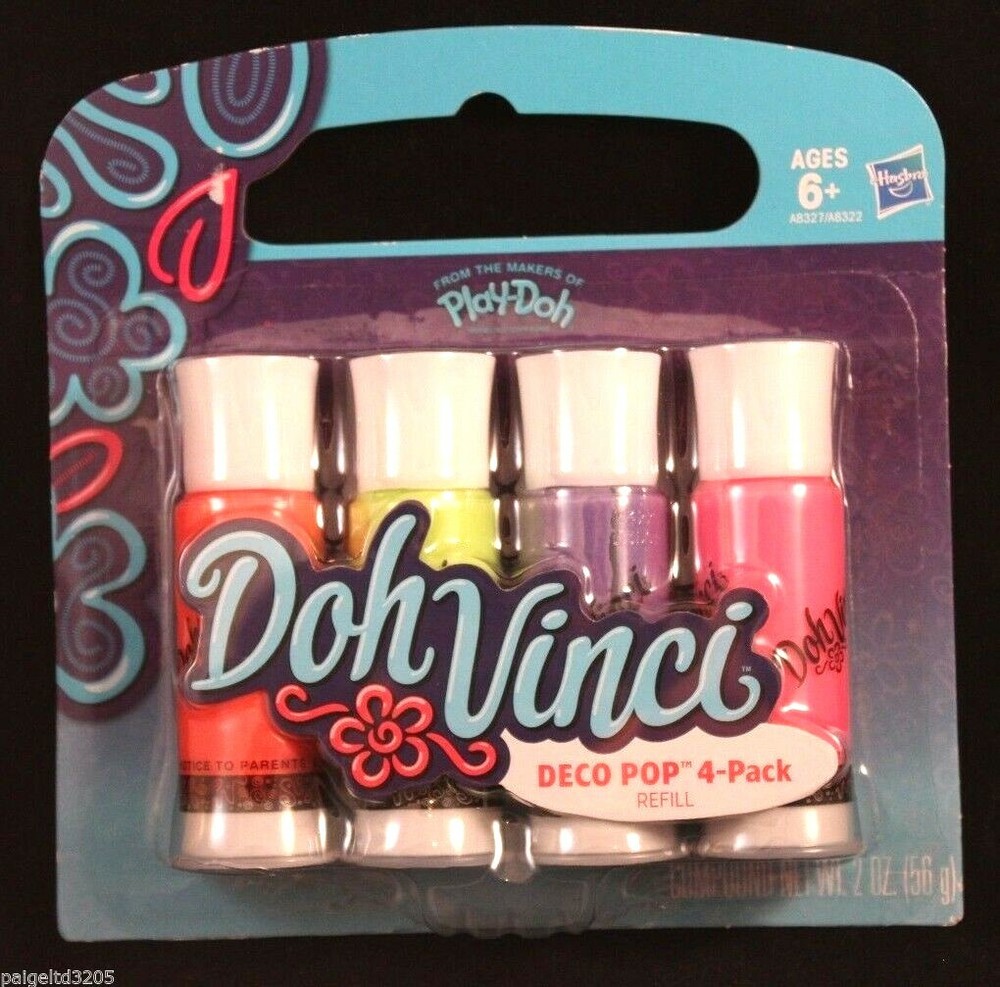 Play-Doh DohVinci Doh Vinci Deco Pop 4-Pack Refill