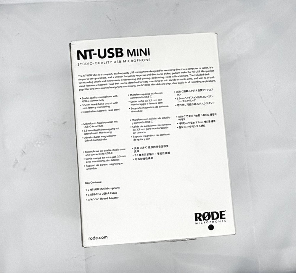 RODE NT-USB Mini Versatile Studio-quality Condenser USB Microphone Black