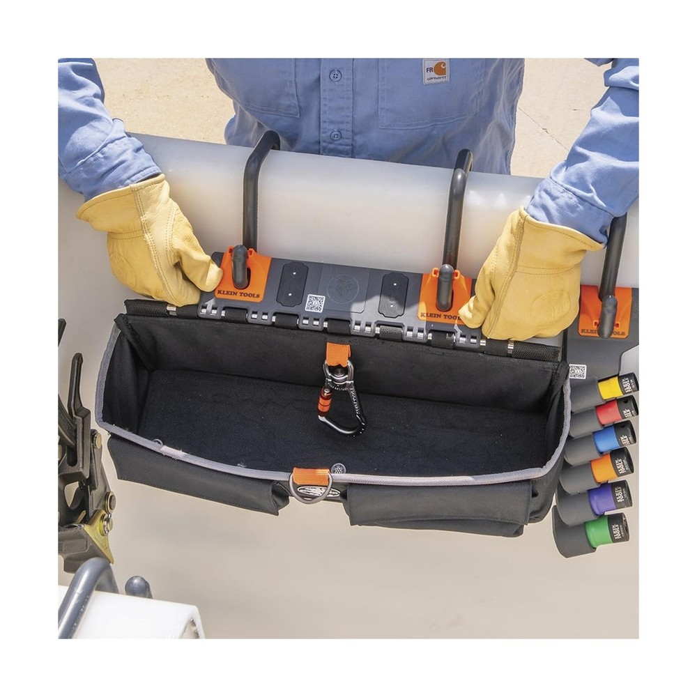 Klein Tools BC511S Bucket Work Center Large Tool Pouch, S Hook Rail System Ac...