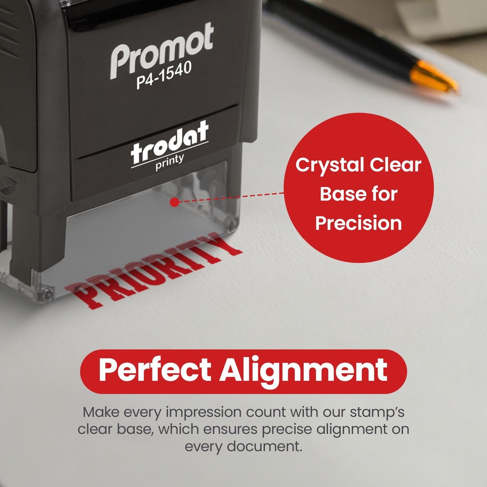 Priority - Self Inking Rubber Stamp - Ink Stamps
