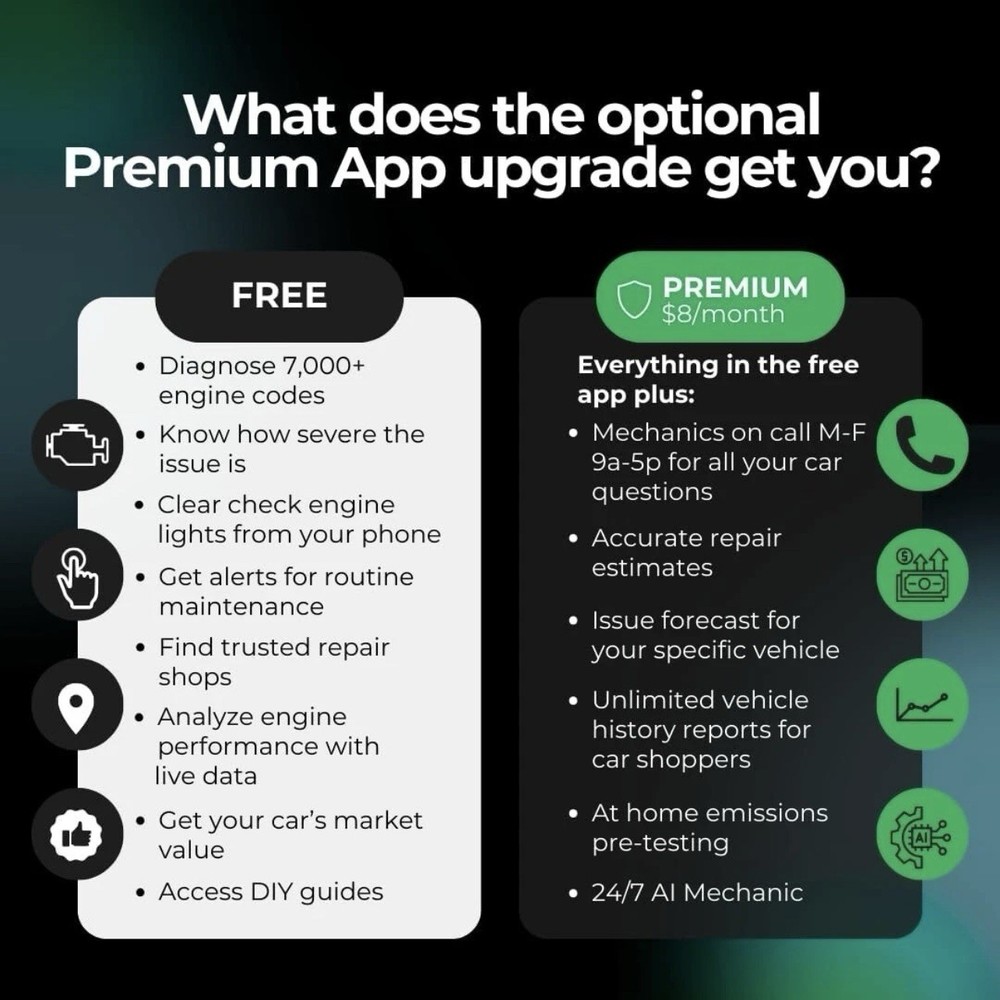 FIXD Bluetooth OBD2 Scanner for Car - Car Code Readers & Scan Tools for iPhone &