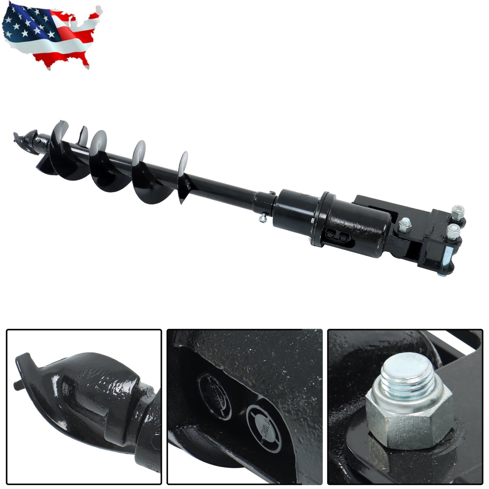 200mm Diameter 8in Auger Attachment for One Ton Mini Excavator