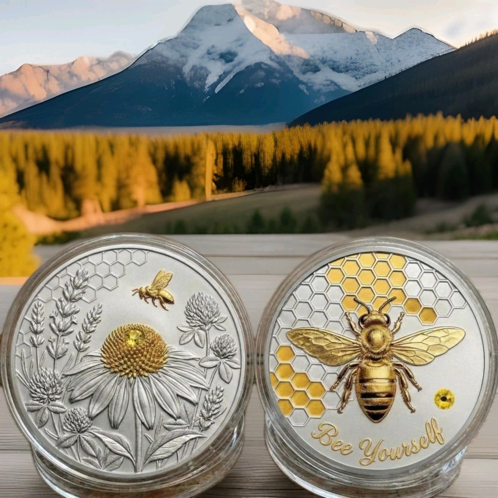 1oz ADVP .999 Fine Copper Core 2026 Bee Yourself Silver & Gold Gilded PRESALE