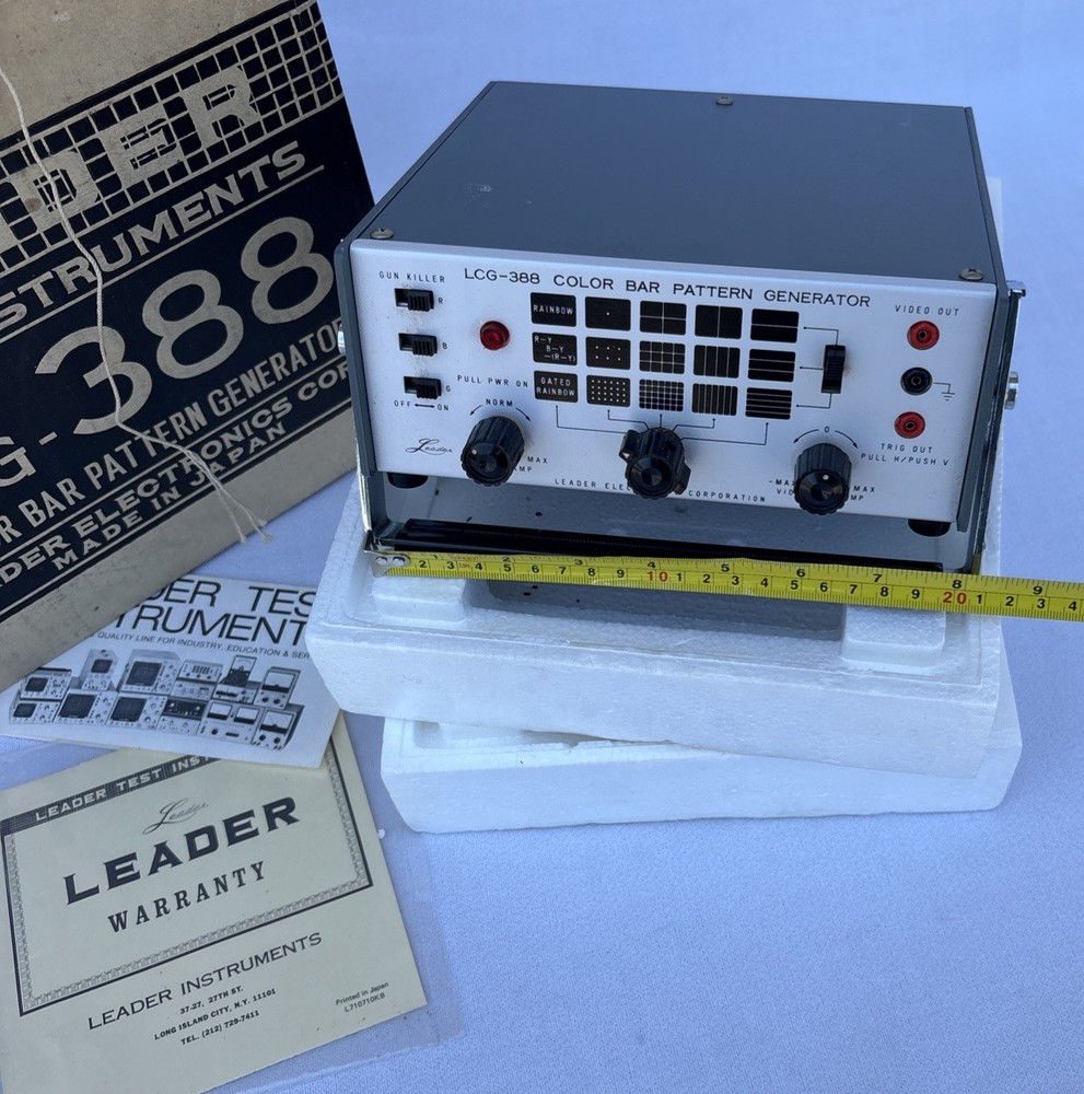 VTG Leader Electronics LCG-388 Color Bar Pattern Generator Test Instruments NOS
