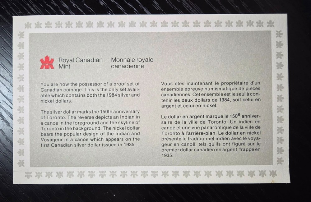 1984 Proof Set - Toronto Sesquicentennial