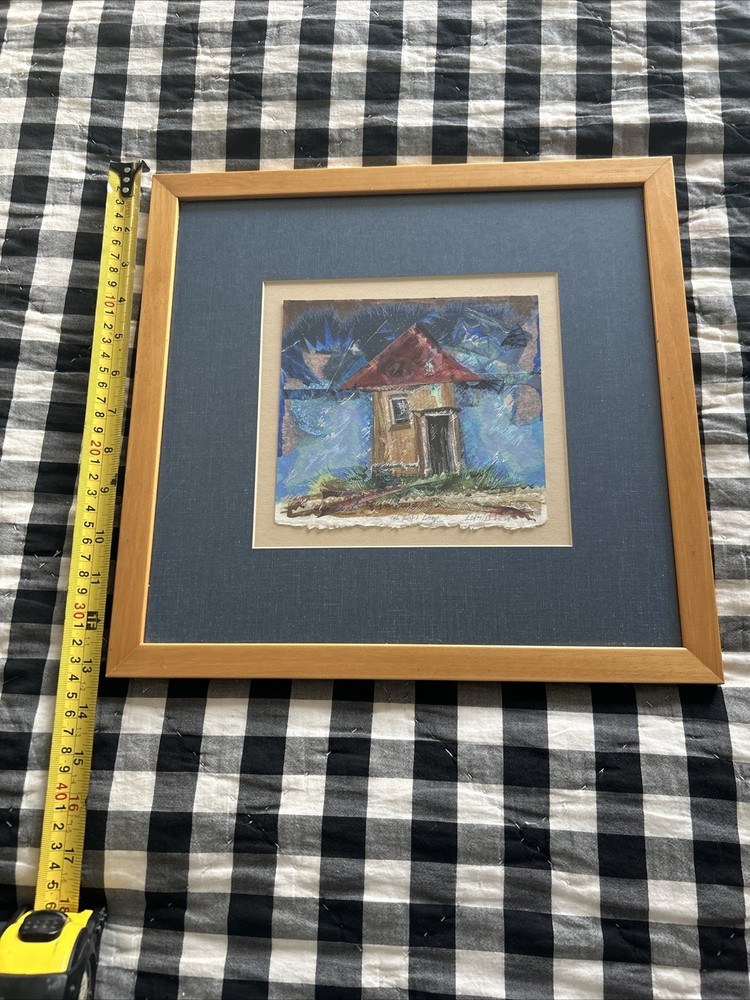 “ The Rustic Cottage” Mixed Media Framed Artwork~SIGNED