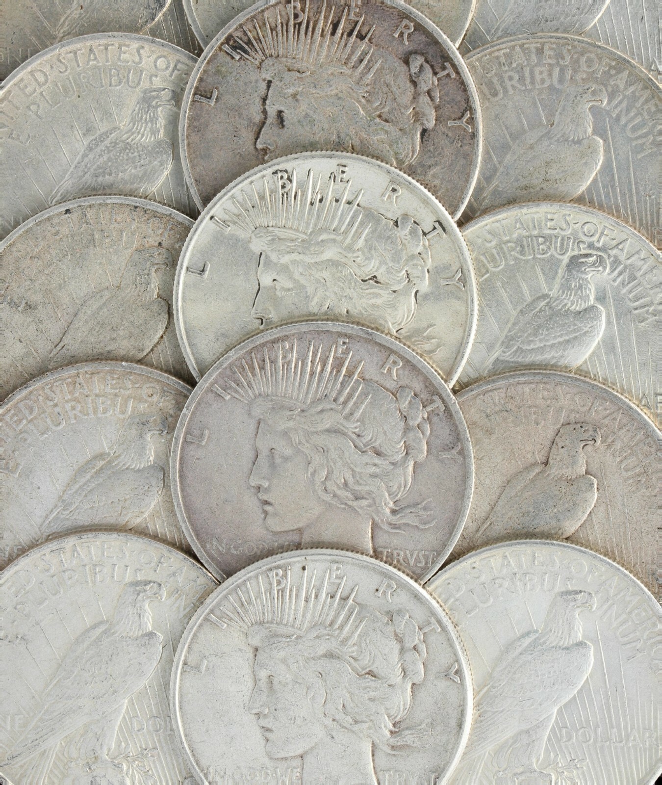 Silver Peace Dollar Cull 1922-1935 Lot of 5 S$1 Coins