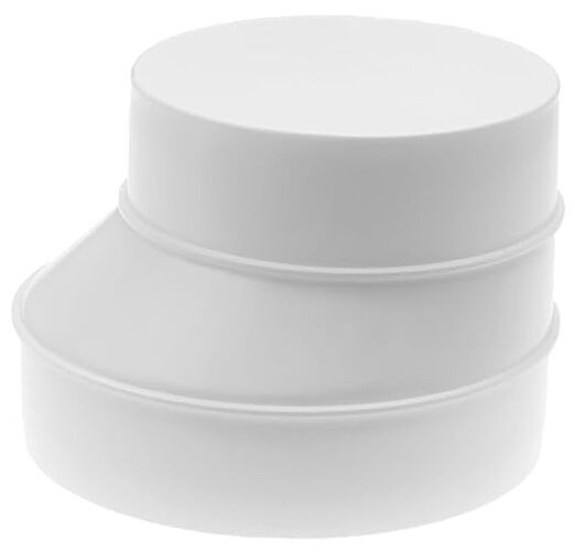 6" Inch to 5" Inch Duct Reducer Adapter – Round Plastic HVAC Pipe Connector