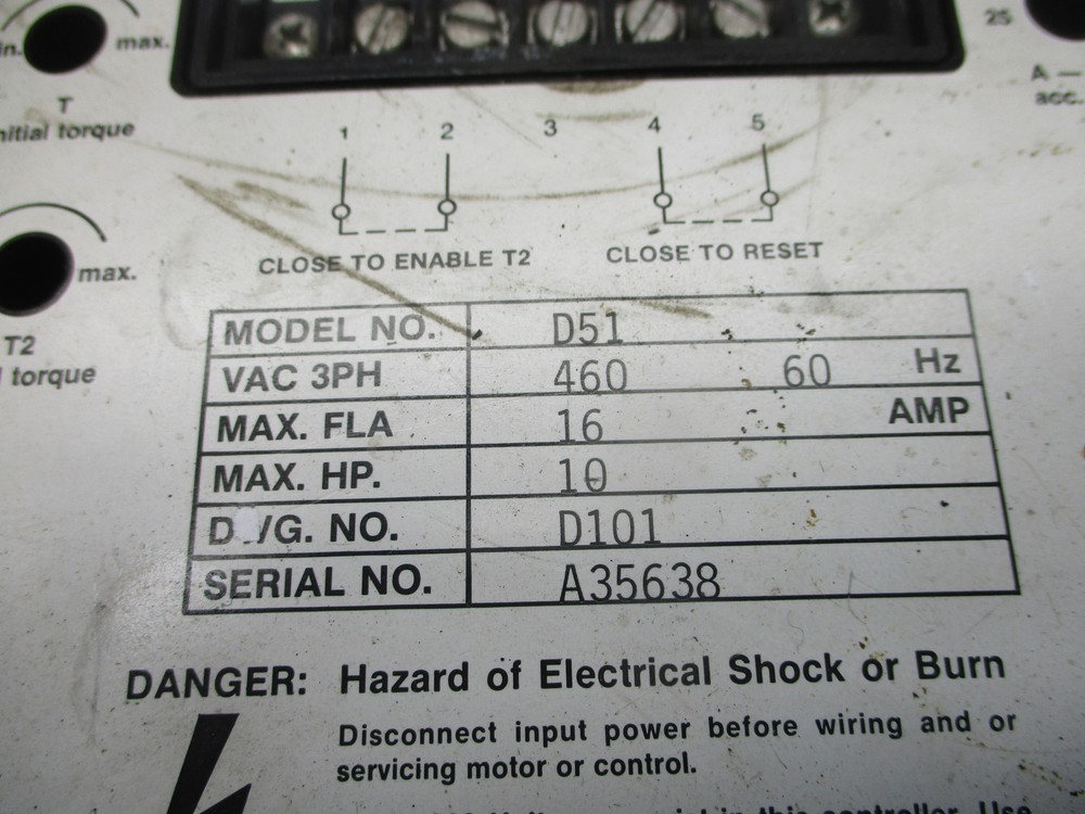 LECTRON D51 MOTOR CONTROL UNMP