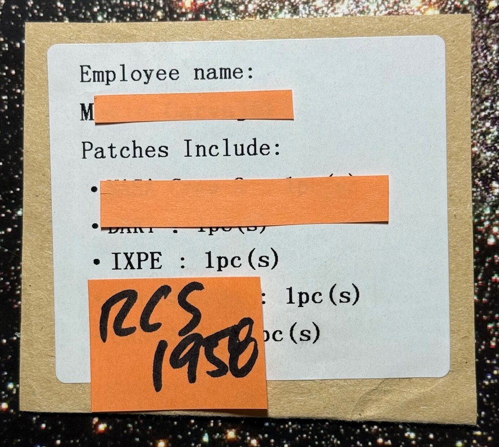 IXPE AUTHENTIC SPACEX SPACE X EMPLOYEE X MARKED PATCH 🚀 & PROOF