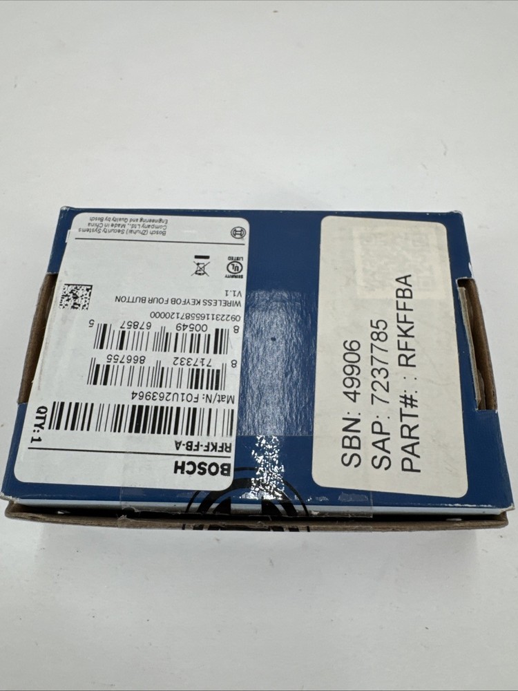NEW Bosch RFKF-FB-A RADION Keyfob FB Wireless 4-Button Transmitter