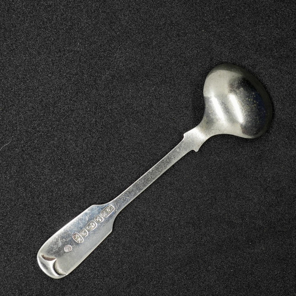 Antique Silver Plated Condiment Spoon.