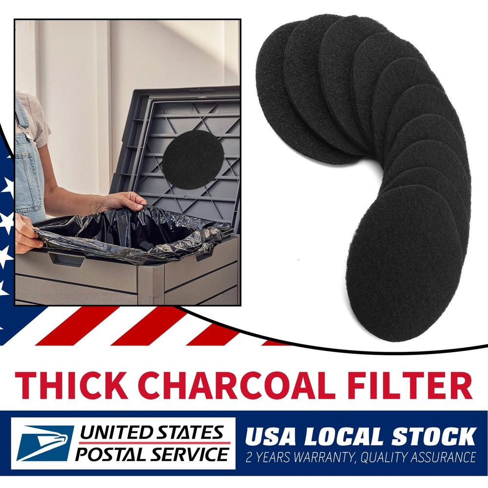 10 Pack 6.7 Inch Compost Bin Filter Inserts for Standard Compost Containers