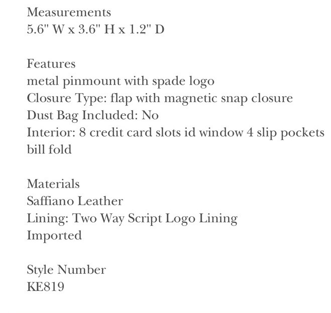 Kate Spade KE819 Disney X Kate Spade Beauty And The Beast Medium Compact Bifold