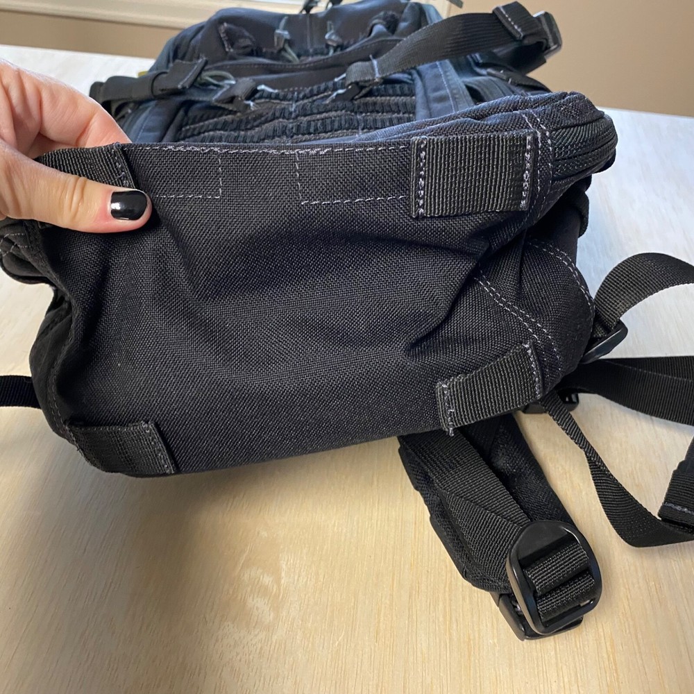 NEW! First Tactical Crosshatch Sling Pack Backpack Black Many Pockets One Strap