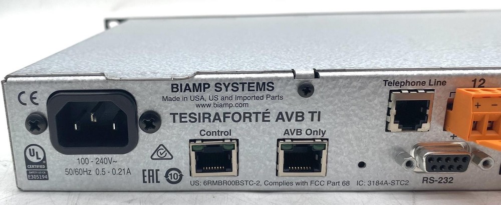 BIAMP TESIRA FORTE TI DIGITAL AUDIO SIGNAL PROCESSOR