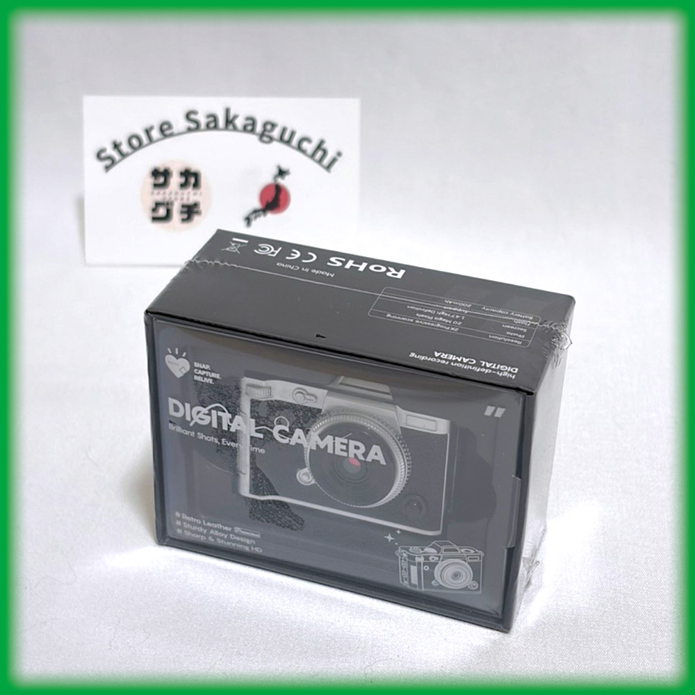 HARU Mini Retro Compact Digital Camera 20MP 2K Video CCD Black