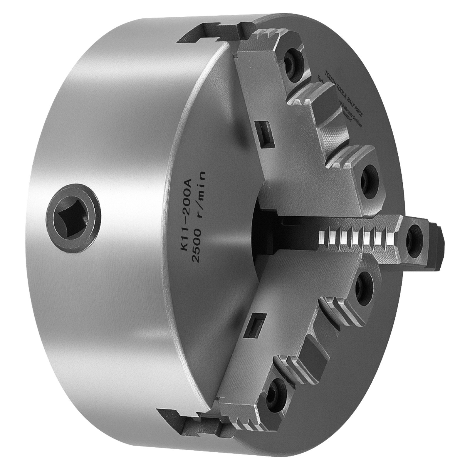 8 Inch 3-Jaw Self-Centering Lathe Chuck with 2 1/4 in-8 Threaded Backing