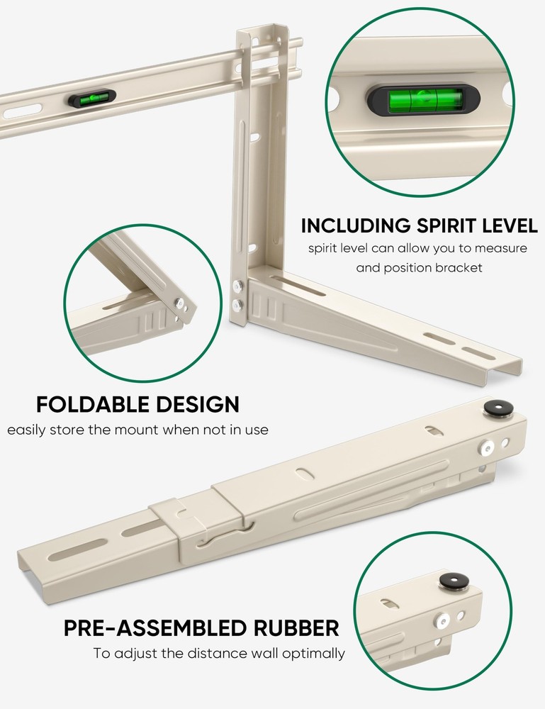 Mini Split Wall Mounting Bracket: Wall Mount Ac Bracket for Outside 7000-1200...